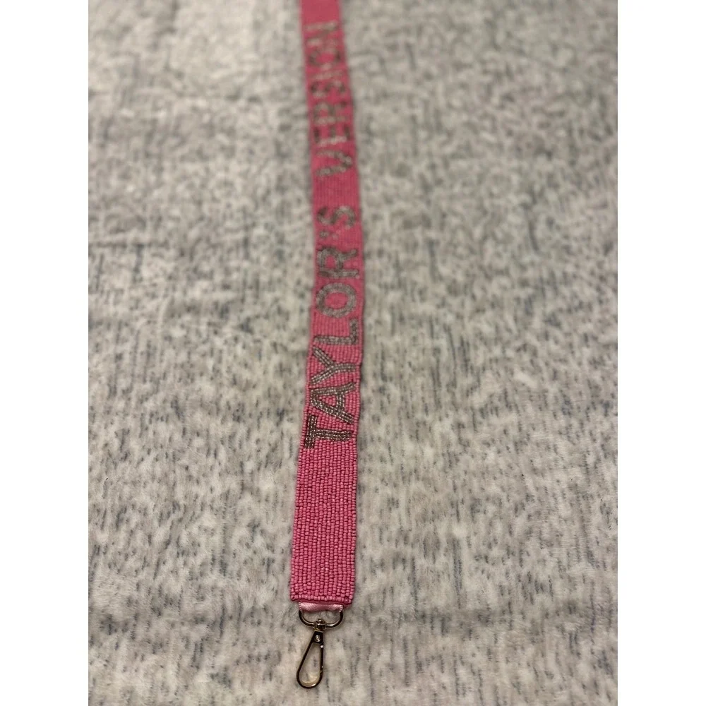 Taylor Swift Eras Tour Beaded guitar or purse strap Pink TAYLORS VERSION NWT 47